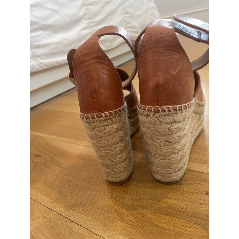 AUTHENTIC CHLOE SUEDE LEATHER ESPADRILLE PLATFORM SANDALS- EU 38 GUC! - Picture 9 of 12